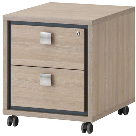 Caisson de bureau contemporain chêne clair Margaux (1/4)