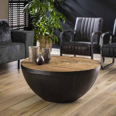 Table basse ronde industrielle Ø90 cm Benjamin (1/2)