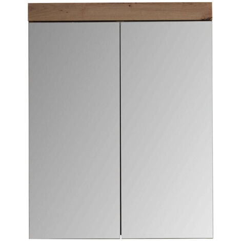 Armoire de toilette contemporaine coloris chêne Alouette (1/5)