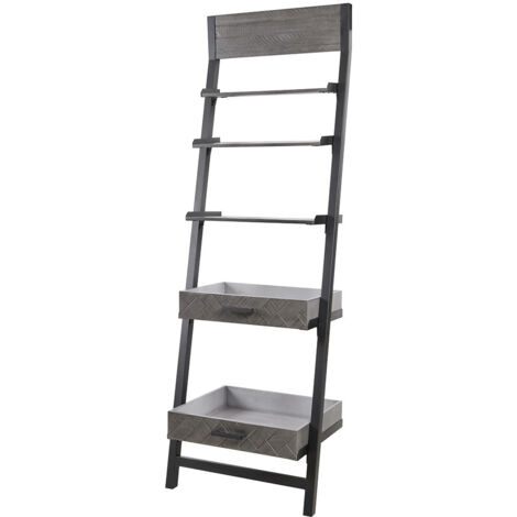 Etagère échelle industrielle en pin massif gris Australine (1/5)