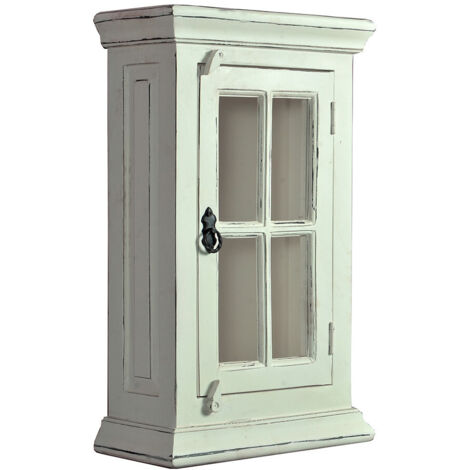 Meuble haut de salle de bain style campagne blanc antique Trocadero (1/5)