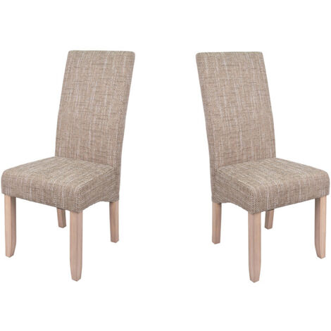 Chaise de salle à manger en tissu (lot de 2) Dinard (1/3)