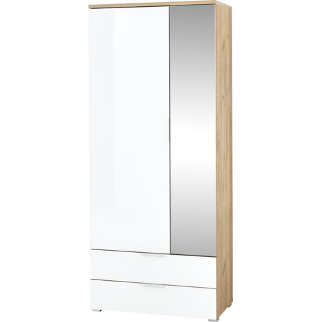 Penderie moderne blanc/chêne Omaha (1/5)