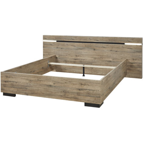 Lit adulte contemporain coloris marron Tilleul (1/5)