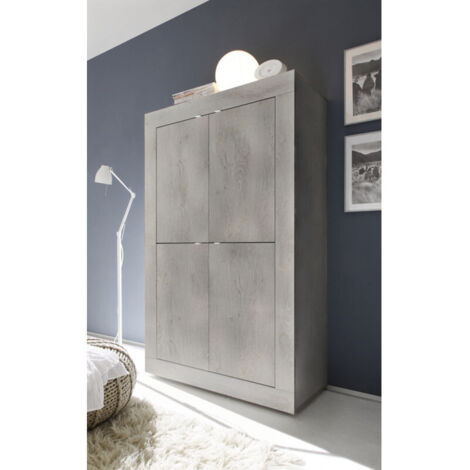 Vaisselier/argentier contemporain pin blanc Agathe (1/4)