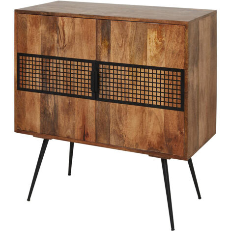Meuble de rangement style industriel en bois de manguier massif Mayorke (1/5)