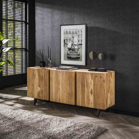 Buffet/bahut style naturel 180 cm en acacia massif naturel Brunia (1/4)