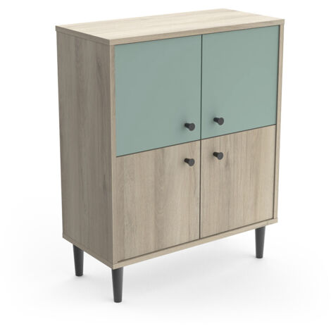Meuble de rangement style scandinave 4 portes Cerise (1/5)