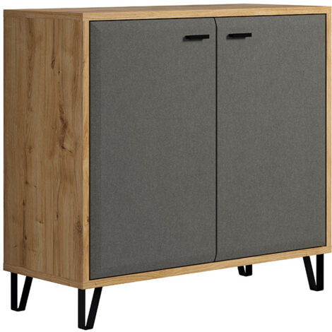Meuble de rangement contemporain chêne/gris Arcange (1/5)