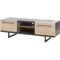 Meuble TV industriel chêne/anthracite Alrik