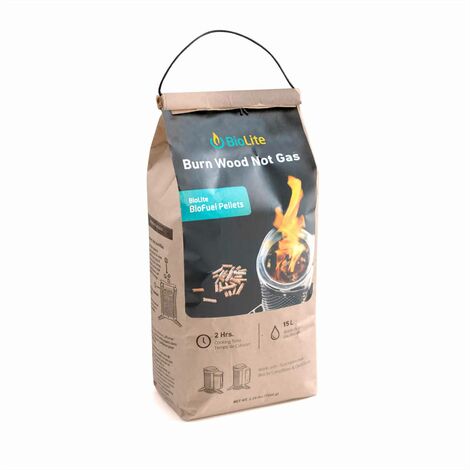 Granulés de bois naturel pour réchaud Biolite CampStove 2 – Cuisson 2 heures – Bouille jusqu'à 15 litres – Morceaux de bois inclus (1/4)