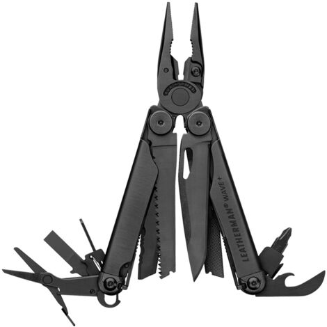 Pince multifonctions WAVE®+ Black 18 outils en 1 – Coupe-fils remplaçables – Accès rapide aux outils – Étui nylon inclus – Leatherman