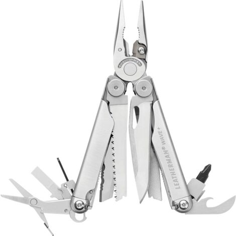 Coffret multi-outils 18 outils en acier inox – Outils ouvrables d'une seule main – Pince à sertir pour câble électrique – 10 cm – Leatherman