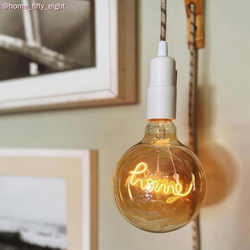 Ampoule Dorée Globe LED pour lampe à poser - G125 Filament simple Love -  5W E27 Décorative Vintage 2000K