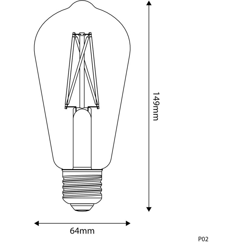 Ampoule LED ST64 effet porcelaine IRC 95