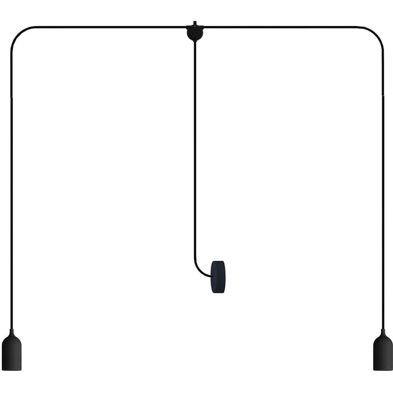 Creative cables - Snake Eiva, lampe d'extérieur portative, 5 m de câble  textile, douille étanche IP65 et fiche (Sans ampoule - Noir)