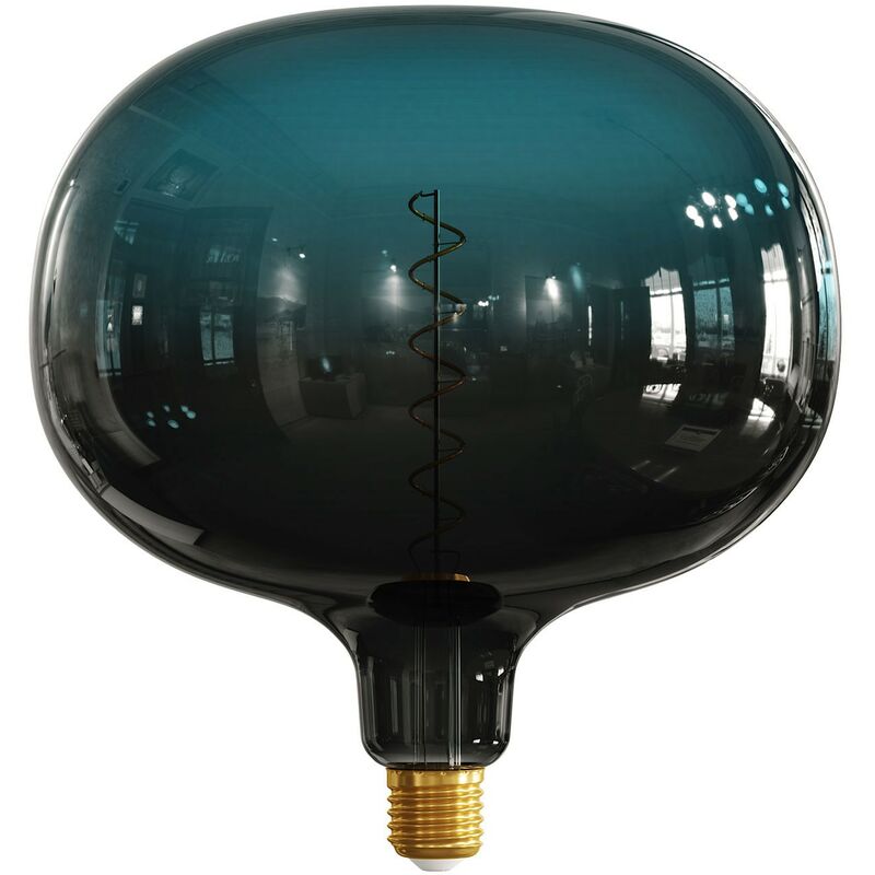 Ampoule LED moderne métal noir 4W E27 G125 - Dimmable Dimmable par TRIAC  Température Ambre