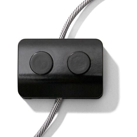 Interrupteur design à bascule avec 2 leviers noirs • Plafonniers Design