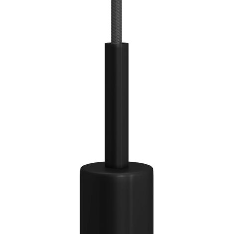 Serre-câble cylindrique en plastique noir avec tige - écrou et rond