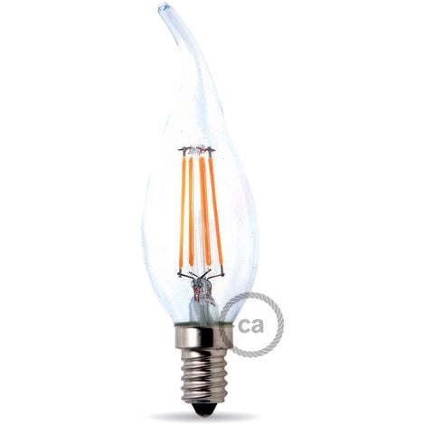 Ampoule flamme torsadée 40W E14 230V - Lampe claire à incandescence