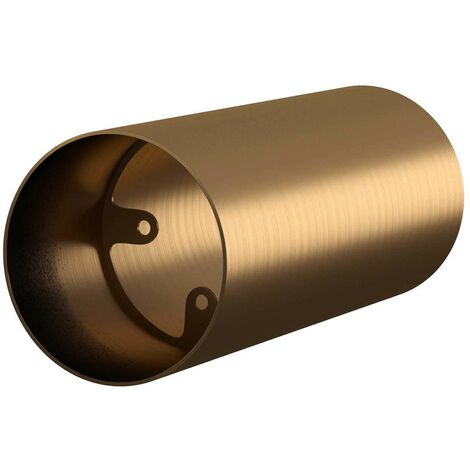 Tub-E14, tubo in metallo per faretto con portalampada doppia ghiera E14