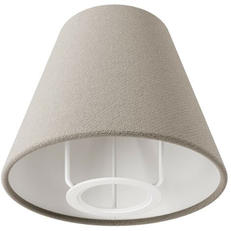 Mini abat-jour Impero avec douille E27 pour lampe de table ou applique murale  Toile gris