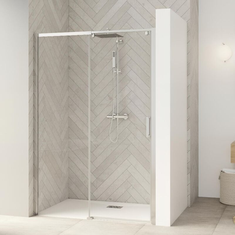 Paroi De Douche Kinedo Smart Design Volet Coulissant Sans Seuil Extensible Chrom