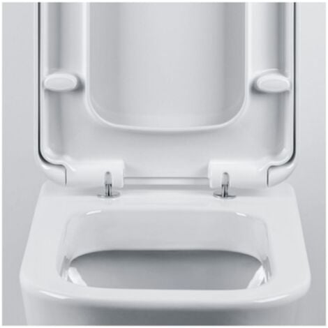Abattant WC en polypropylène Blanc avec kit de fixation