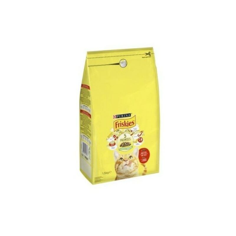 Pienso para gatos FRISKIES BUEY, POLLO Y VERDURA 4 kg