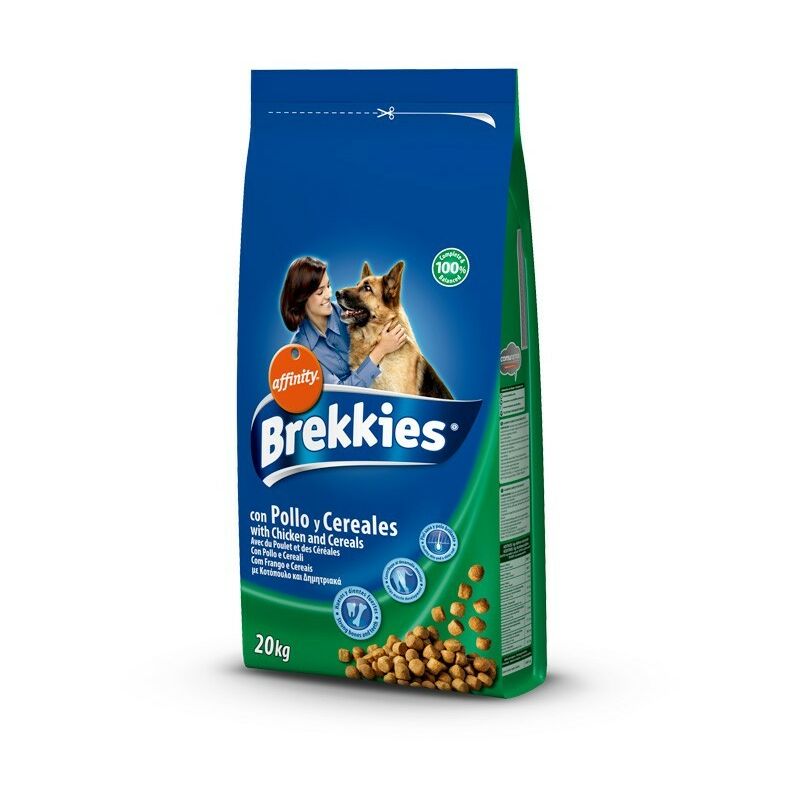 pienso para perros BREKKIES Pollo y cereales 20 kg