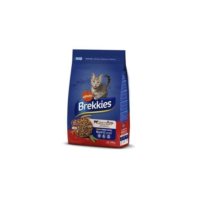 Pienso Para Gatos brekkies excel 3.5 kg seca sabor buey y verduras alimento con cereales 35