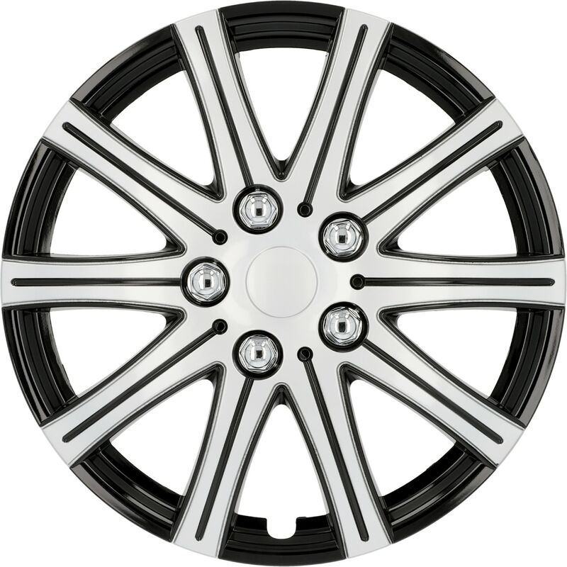 Radzierblenden-Set Adelaide 16 Zoll Silber/Schwarz