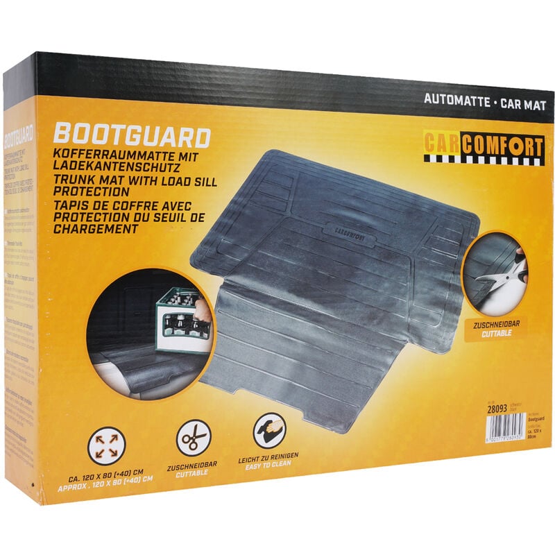 Bootguard Kofferraummatte 120x80 + 40 cm in Schwarz