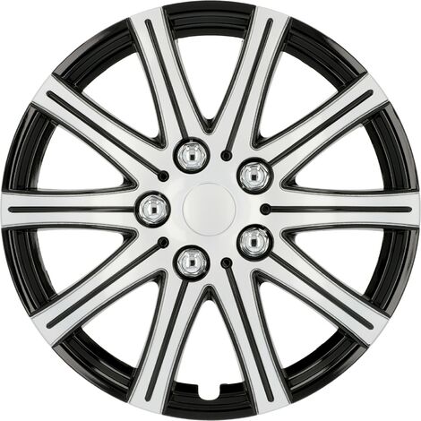 Radzierblenden-Set Adelaide 16 Zoll Silber/Schwarz