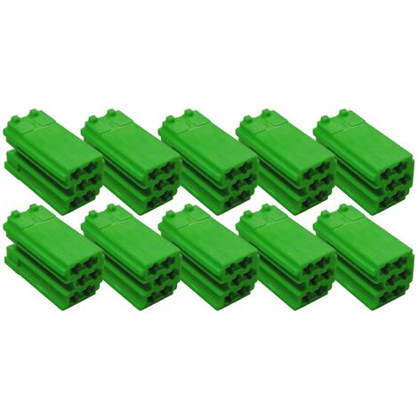 10x Mini-ISO Stecker-Gehäuse 6-Pol Grün (1/2)
