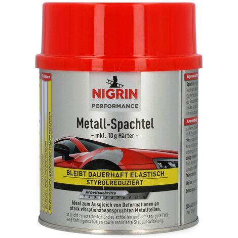 Nigrin 2K Fein-Spachtel Mit Härter 250g Glättspachtel Spachtel-Masse Füller Auto