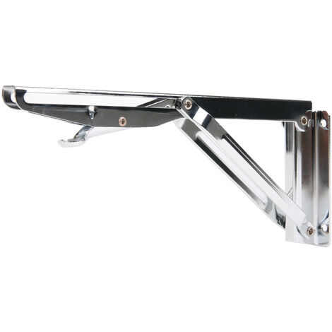 Klappbarer Regal-Winkel verchromt 27 x 11 cm (1/5)
