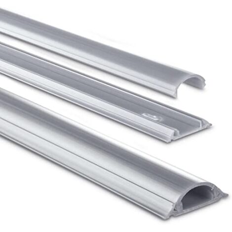 PVC Kabelkanal Halbrund 100/3,5/0,9cm Grau