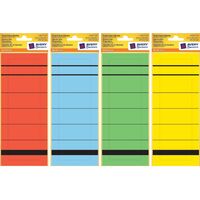 10x Einzel Ordner-Etiketten Breit Kurz 192x61mm Rot