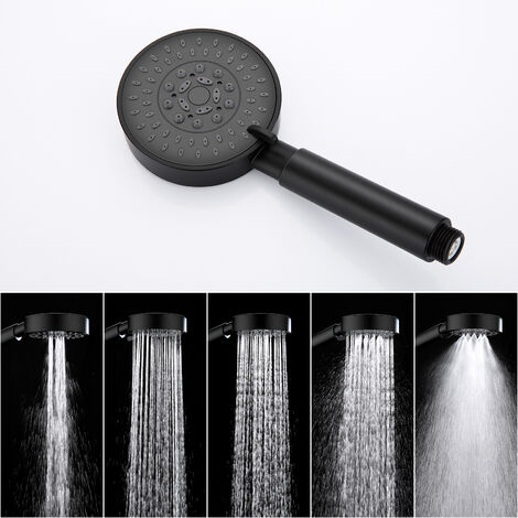 Auralum Mitigeur de Baignoire avec Douchette Kit Mitigeur Robinet de Baignoire Cascade Mélangeur de Baignoire Salle de Bain Mitigeur Monocommande Bain / Douche Noir