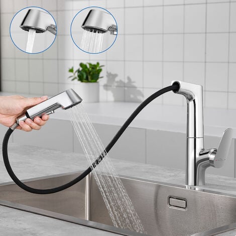 ECONOMISEUR D'EAU TIGE Pour Robinet Evier chrome Douche réglable