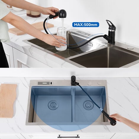 Mitigeur de cuisine avec douchette - Les meilleurs modèles de mitigeur  d'évier avec douchette en 2023