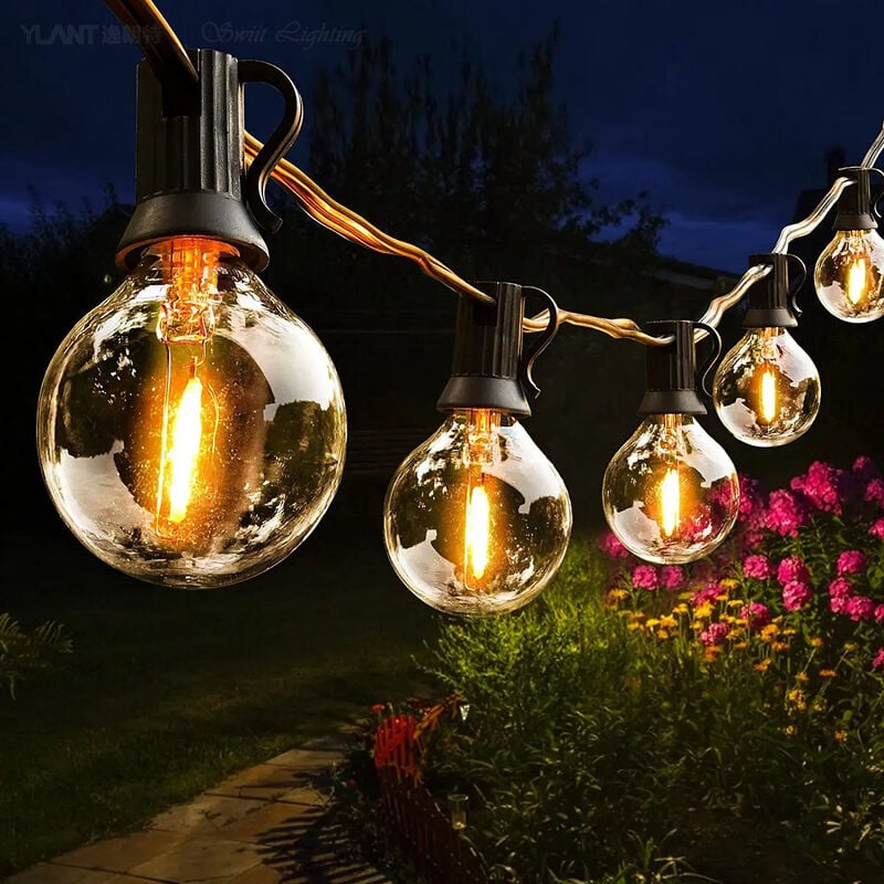 Dripex Guirlande lumineuse LED de noël, ampoule G40 à intensité