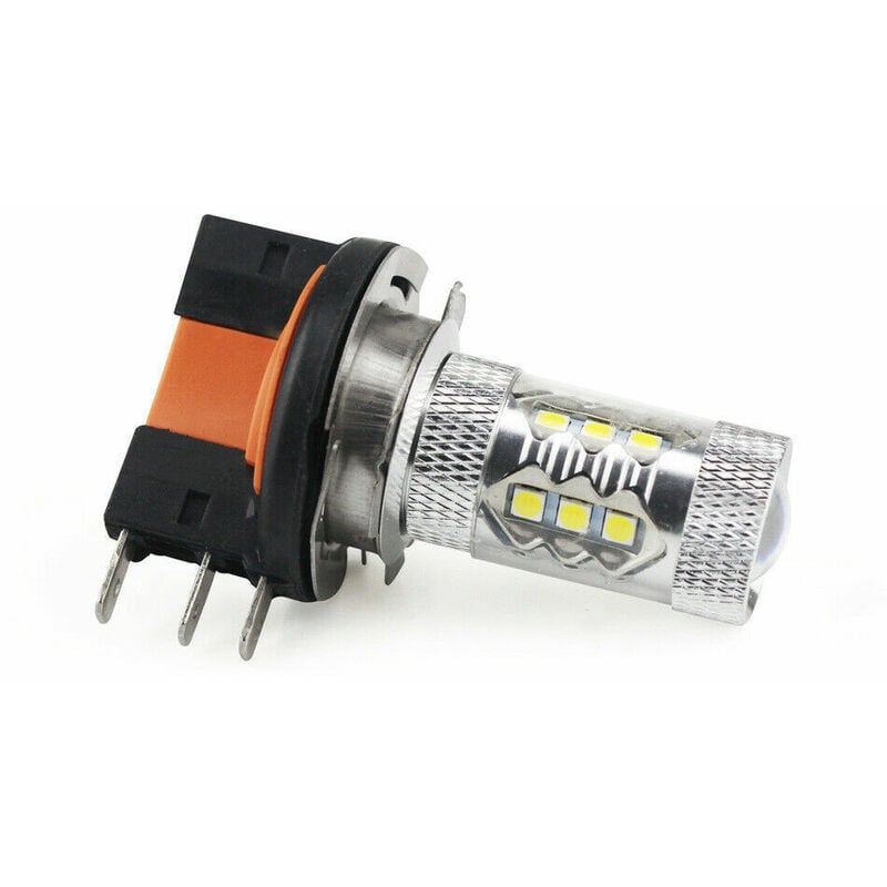 Dripex Phare de voiture LED H15 80W 16led 3030, phare antibrouillard haute  puissance, lumière de voiture à haute luminosité