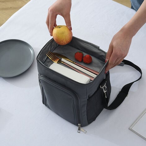 Dripex Boîte à déjeuner sac à main sac thermique feuille d'aluminium  épaissi sac thermique sac de boîte à déjeuner avec sac à déjeuner  bandoulière transport à la main