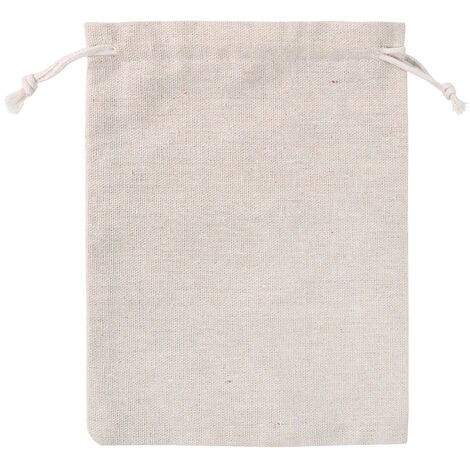 Sachet en Tissu/Sachet en Lin Blanc Cassé 10x13cm - 6 pces