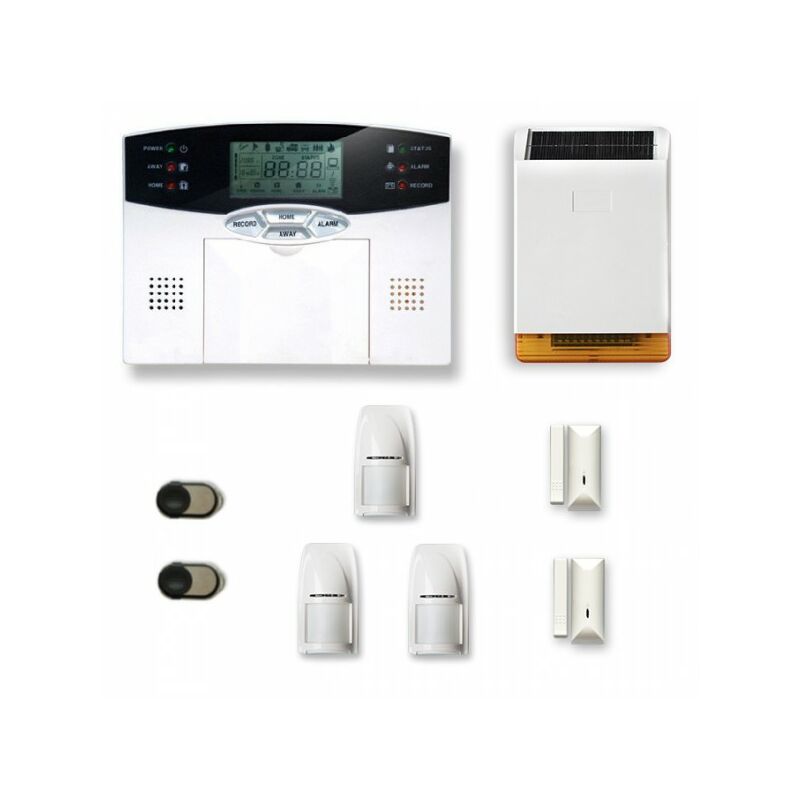 Kit alarme maison connectée sans fil wifi et gsm e et 2 caméra wifi -  lifebox - kit11