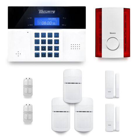 Alarme maison sans fil DNBi27 – 32 zones sans fil – Alimentation secteur avec batterie secours 48h – Compatible toutes Box internet – Tike Sécurité