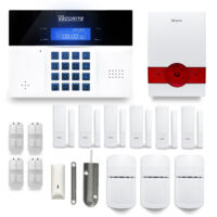 Alarme maison sans fil DNBi57 – Compatible box internet – 32 zones sans fil – Détecteurs de mouvement et d'ouverture – Sirène extérieure autonome – Tike Sécurité