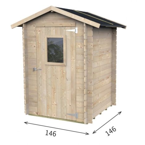 Abri de jardin en bois Hobby 1.54m² Alce 146cm146cm (1/5)